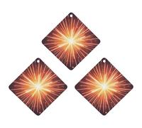Car Air Fresheners Set of 3 Hanging Air Freshener Explosion Firework 3D Car Aromatherapy Tablets Hanging Fragrance Scented Cards for Rearview Mirror Wardrobe Shoe Cabinet Rhombus White