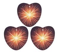 Car Air Fresheners Set of 3 Hanging Air Freshener Explosion Firework 3D Car Aromatherapy Tablets Hanging Fragrance Scented Cards for Rearview Mirror Wardrobe Shoe Cabinet Love form White