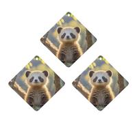 Car Air Fresheners Set of 3 Hanging Air Freshener Foolish Cute Animal Car Aromatherapy Tablets Hanging Fragrance Scented Cards for Rearview Mirror Wardrobe Shoe Cabinet Rhombus Black