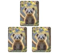 Car Air Fresheners Set of 3 Hanging Air Freshener Foolish Cute Animal Car Aromatherapy Tablets Hanging Fragrance Scented Cards for Rearview Mirror Wardrobe Shoe Cabinet Square Gray