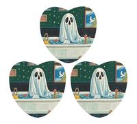 Car Air Fresheners Set of 3 Hanging Air Freshener Funny Ghost in The Bathtub Car Aromatherapy Tablets Hanging Fragrance Scented Cards for Rearview Mirror Wardrobe Shoe Cabinet Love form Black