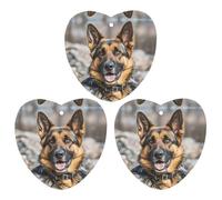 Car Air Fresheners Set of 3 Hanging Air Freshener German Shepherd Dog Car Aromatherapy Tablets Hanging Fragrance Scented Cards for Rearview Mirror Wardrobe Shoe Cabinet Love form Gray