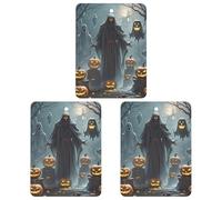 Car Air Fresheners Set of 3 Hanging Air Freshener Grim Reaper Car Aromatherapy Tablets Hanging Fragrance Scented Cards for Rearview Mirror Wardrobe Shoe Cabinet Square White