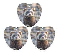 Car Air Fresheners Set of 3 Hanging Air Freshener Hairy Ferret Car Aromatherapy Tablets Hanging Fragrance Scented Cards for Rearview Mirror Wardrobe Shoe Cabinet Love form Black