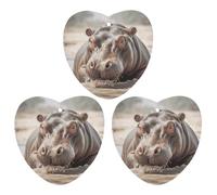Car Air Fresheners Set of 3 Hanging Air Freshener Hippopotamus in Water Car Aromatherapy Tablets Hanging Fragrance Scented Cards for Rearview Mirror Wardrobe Shoe Cabinet Love form White