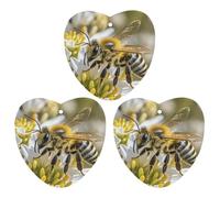 Car Air Fresheners Set of 3 Hanging Air Freshener Honey Bee Car Aromatherapy Tablets Hanging Fragrance Scented Cards for Rearview Mirror Wardrobe Shoe Cabinet Love form Black