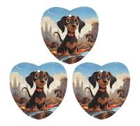 Car Air Fresheners Set of 3 Hanging Air Freshener I Love My Dog Dachshunds Car Aromatherapy Tablets Hanging Fragrance Scented Cards for Rearview Mirror Wardrobe Shoe Cabinet Love form Black