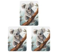 Car Air Fresheners Set of 3 Hanging Air Freshener Koala And Butterfly Car Aromatherapy Tablets Hanging Fragrance Scented Cards for Rearview Mirror Wardrobe Shoe Cabinet Square White