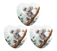 Car Air Fresheners Set of 3 Hanging Air Freshener Koala And Butterfly Car Aromatherapy Tablets Hanging Fragrance Scented Cards for Rearview Mirror Wardrobe Shoe Cabinet Love form White