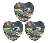 Car Air Fresheners Set of 3 Hanging Air Freshener Leopard Little Gecko Car Aromatherapy Tablets Hanging Fragrance Scented Cards for Rearview Mirror Wardrobe Shoe Cabinet Love form White