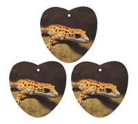 Car Air Fresheners Set of 3 Hanging Air Freshener Leopard Little Gecko Car Aromatherapy Tablets Hanging Fragrance Scented Cards for Rearview Mirror Wardrobe Shoe Cabinet Love form White