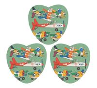 Car Air Fresheners Set of 3 Hanging Air Freshener Many Cartoon Small Airplanes Car Aromatherapy Tablets Hanging Fragrance Scented Cards for Rearview Mirror Wardrobe Shoe Cabinet Love form White