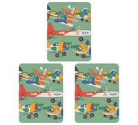 Car Air Fresheners Set of 3 Hanging Air Freshener Many Cartoon Small Airplanes Car Aromatherapy Tablets Hanging Fragrance Scented Cards for Rearview Mirror Wardrobe Shoe Cabinet Square White