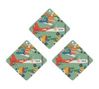 Car Air Fresheners Set of 3 Hanging Air Freshener Many Cartoon Small Airplanes Car Aromatherapy Tablets Hanging Fragrance Scented Cards for Rearview Mirror Wardrobe Shoe Cabinet Rhombus Black
