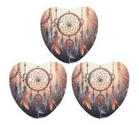 Car Air Fresheners Set of 3 Hanging Air Freshener Native American Dream Catcher Car Aromatherapy Tablets Hanging Fragrance Scented Cards for Rearview Mirror Wardrobe Shoe Cabinet Love form Gray