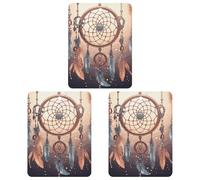 Car Air Fresheners Set of 3 Hanging Air Freshener Native American Dream Catcher Car Aromatherapy Tablets Hanging Fragrance Scented Cards for Rearview Mirror Wardrobe Shoe Cabinet Square Black
