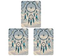 Car Air Fresheners Set of 3 Hanging Air Freshener Native Dream Catcher Car Aromatherapy Tablets Hanging Fragrance Scented Cards for Rearview Mirror Wardrobe Shoe Cabinet Square White