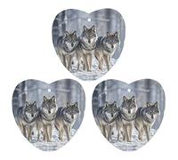 Car Air Fresheners Set of 3 Hanging Air Freshener Pack of Wolves Car Aromatherapy Tablets Hanging Fragrance Scented Cards for Rearview Mirror Wardrobe Shoe Cabinet Love form Gray