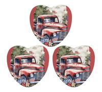 Car Air Fresheners Set of 3 Hanging Air Freshener Patriotic Old Red Truck Car Aromatherapy Tablets Hanging Fragrance Scented Cards for Rearview Mirror Wardrobe Shoe Cabinet Love form Black