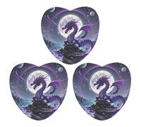 Car Air Fresheners Set of 3 Hanging Air Freshener Purple Dragon Moon Car Aromatherapy Tablets Hanging Fragrance Scented Cards for Rearview Mirror Wardrobe Shoe Cabinet Love form White
