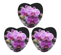 Car Air Fresheners Set of 3 Hanging Air Freshener Purple Orchid Car Aromatherapy Tablets Hanging Fragrance Scented Cards for Rearview Mirror Wardrobe Shoe Cabinet Love form White