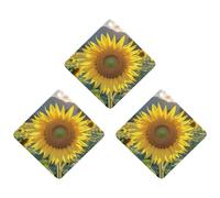 Car Air Fresheners Set of 3 Hanging Air Freshener The Most Beautiful Sunflower Car Aromatherapy Tablets Hanging Fragrance Scented Cards for Rearview Mirror Wardrobe Shoe Cabinet Rhombus White
