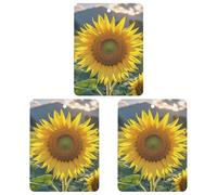Car Air Fresheners Set of 3 Hanging Air Freshener The Most Beautiful Sunflower Car Aromatherapy Tablets Hanging Fragrance Scented Cards for Rearview Mirror Wardrobe Shoe Cabinet Square White