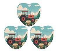 Car Air Fresheners Set of 3 Hanging Air Freshener Tractor Farming Car Aromatherapy Tablets Hanging Fragrance Scented Cards for Rearview Mirror Wardrobe Shoe Cabinet Love form Black