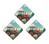 Car Air Fresheners Set of 3 Hanging Air Freshener Tractor Farming Car Aromatherapy Tablets Hanging Fragrance Scented Cards for Rearview Mirror Wardrobe Shoe Cabinet Rhombus Black