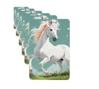 Car Air Fresheners set of 6 Car Hanging Air Freshener Cute White Horse Hanging Scented Cards Aromatherapy Tablets for Car Car Interior Decor Hanging Fragrance Scented Cards for Car