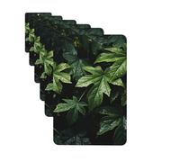 Car Air Fresheners set of 6 Car Hanging Air Freshener Green Leaves Pattern Hanging Scented Cards Aromatherapy Tablets for Car Car Interior Decor Hanging Fragrance Scented Cards for Car