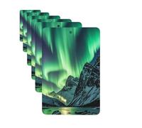 Car Air Fresheners set of 6 Car Hanging Air Freshener Northern Lights Hanging Scented Cards Aromatherapy Tablets for Car Car Interior Decor Hanging Fragrance Scented Cards for Car