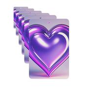 Car Air Fresheners set of 6 Car Hanging Air Freshener Purple Hearts Hanging Scented Cards Aromatherapy Tablets for Car Car Interior Decor Hanging Fragrance Scented Cards for Car