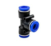 Car air Intake 50/200 PCS PE Pneumatic Fittings 4/6/8/10/12/14/16mm Quick Connect Slip Lock Tee, 3-Way Plastic Air Water Hose Tube Connector(PE-14,200Pcs)