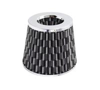 Car air intake Car Modified 76MM Universal Flow Mushroom Head Air Filter Intake Kit For Automotive Parts Cold Air Intake Tube(Silver Carbon)