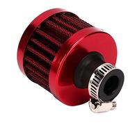 Car Air Intake Filter, Universal Accessory 25mm/1in Mini Air Intake Filter Vent Crankcase Breather[Red]