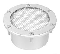 Car Air Intake Grille Cover 76MM Aluminum Alloy Mesh Pattern for General For Vehicle Models Enhancing Engine Bay Functionality (Silver)