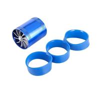 Car Air Intake Hose Turbo Kit Car Cold Air Intake Supercharger Systems Refit Gas Fuel Oil Saver Fan Admission Universal Double Turbine Aluminium