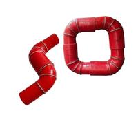 Car Air Intake Pipe 90 Degree Reducing Silicone Bend Joint Bend Pipe Car Intercooler Turbine Intake Coolant Red Parts Universal(ID28mm-35mm)