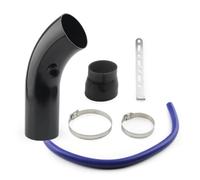 Car Air Intakes Universal Alumimum 3'' 75mm Car Cold Air Intake System For Turbo Induction Pipe Tube Silver Intakes Automobile Accessories