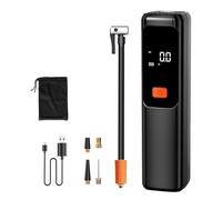 Car Air Pump - 5.5x21cm Cordless Small Inflator, Heavy Duty 150PSI Compressor, Lightweight Tyre Filler With Pressure Gauge | Handy Device For SUVs, Trucks, Scooters, Roadside Repair, Garage Tools