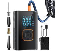 Car Air Pump - Rechargeable Cordless 150PSI Electric,Car Air Compressor Pump with Pressure Gauge - for Travel Road Trip Commuting Outdoor Bike Balls Inflatable Toys