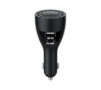 Car Air Purifier, Travel Scent Diffuser Charger Plug, Port Freshener With Odour Removal Design, Rapid Charging Function And Boost, 1.57x3.94 Inches, For Road Trips