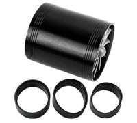 Car Air Turbulator Aluminum Double Fan Turbine Auto Engine Turbocharger | Turbo Charger Automotive Replacement for Car Universal Fit Gas Saver Intake Air Booster Twin Fan Turbine Boosts Engine Black