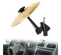 Car Air Vent Clip On Cymbal Decor, 360° Rotating Mini Crash Drum Percussion Toy, Universal Funny Accessory for Music Lovers Drummers Commuters