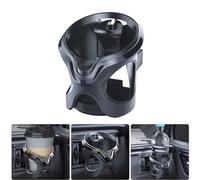 Car Air Vent Drink Holder, Universal Mount for Beverage Bottle & Coffee Cup | Supplied with 2 Pairs Vent Clips, Fits Most Cars with Horizontal Slat Air Vents, Max ø76mm Cup Diameter (Dark Grey)