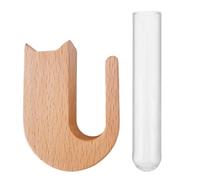 Car Air Vent Flower Vase Clip - Wooden Stand Plant Holder Air Vent - Automotive Decoration Aesthetic Interior Charm for Mother Father Women Girlfriend