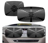 Car Air Vent Wind Deflector for Vehicles - Adjustable & Retractable ABS Airflow Redirector to Direct Blowing on Occupants, Black(BIG)