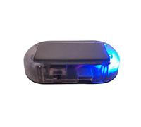Car Alarm LED Light Solar Security Warning Dummy System Anti-theft Flash Blinking Lamp Blue