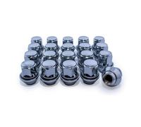 Car Alloy Wheel Nuts Bolt Set of 20, Size 12 mm x 1.25, 60 Degree Taper, 19mm Hex, Rustproof, Silver For Ford Focus MK1 MK2 MK3 ST RS Wheels-DC Components